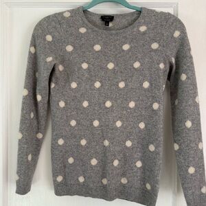 Gray and white Polka Dot Sweater